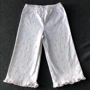 Hanna Andersson Cotton Blend Capris Pants With Ruffled Hem Size 130 (7-10Yrs)